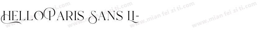 Hello Paris Sans Li字体转换